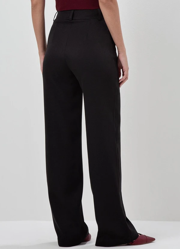 Principessa - Calça Wide Leg de Alfaiataria Preto Zenilda 2