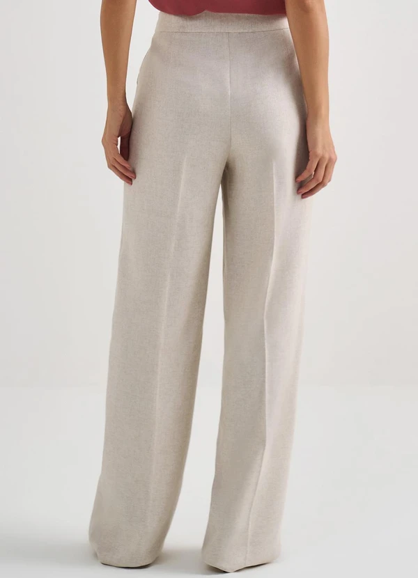 Principessa - Calça Wide Leg de Linho Natural Briele 7