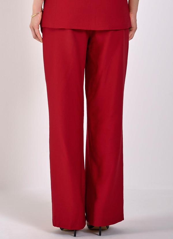 Principessa - Calça Wide Leg de Viscose Vermelho Beverly Vermelho 2