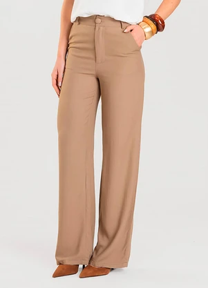 Select - Calça Wide Leg Feminina Marrom - SELECT