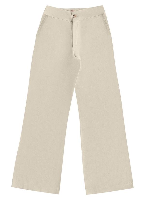 Angel - Calca Wide Leg Linho Bege 3