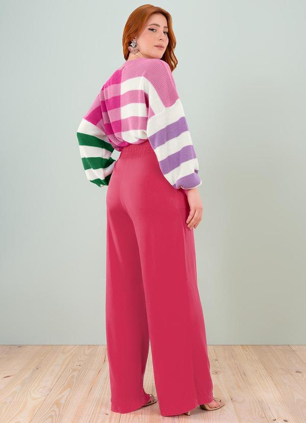 Angel - Calça Wide Leg Viscose Rosa 4