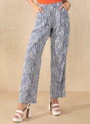 Cala Zebra Marinho com Bolsos