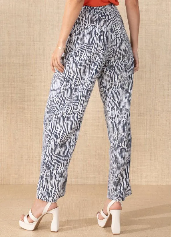 Quintess - Calça Zebra Marinho com Bolsos 4