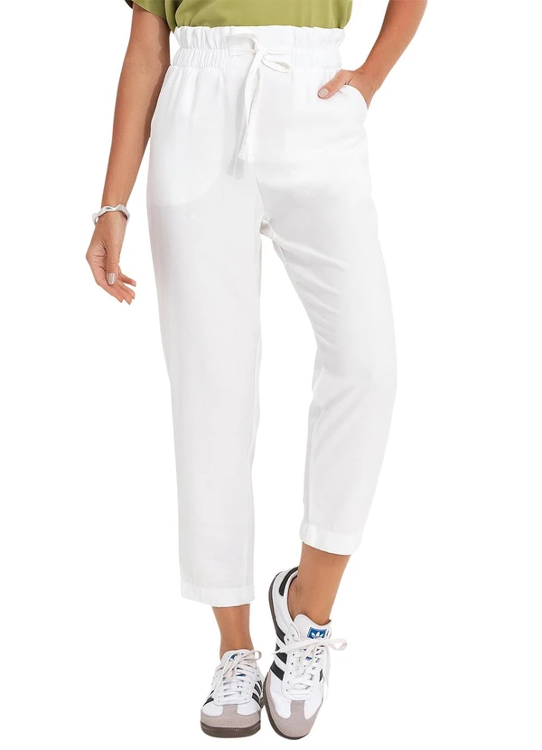 Fakini - Calça Alfaiataria Branco