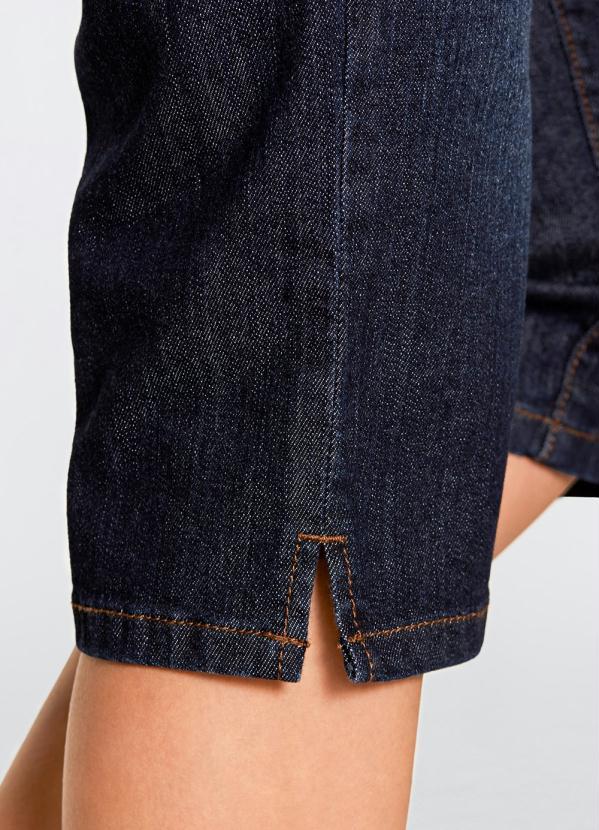 bonprix - Calça Capri Reta Azul Escuro 3