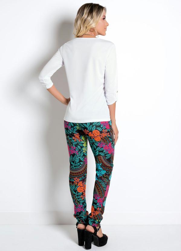 Moda Pop - Calça Jogger Estampada com Amarração 4