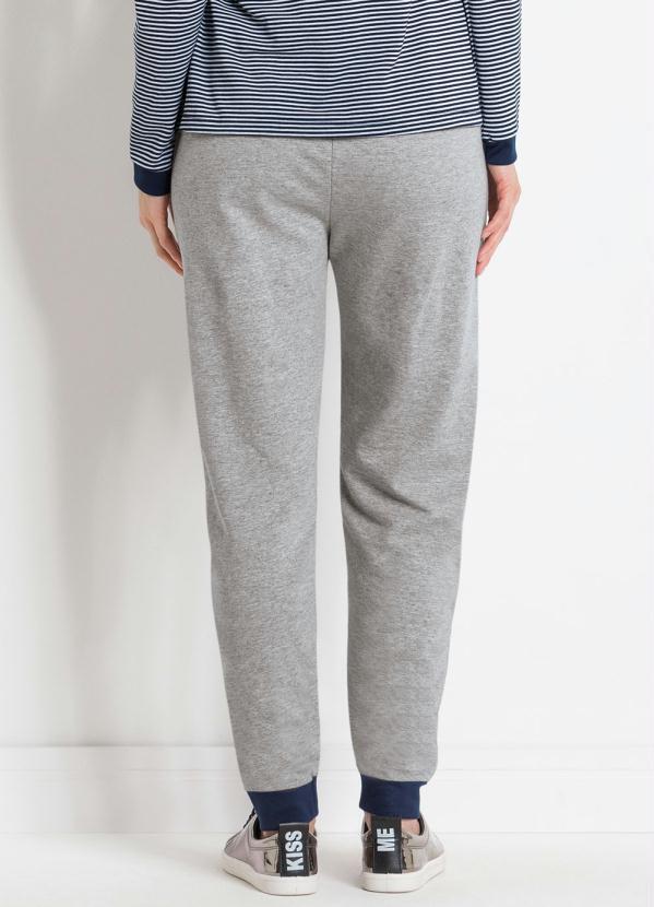 Moda Pop - Calça Jogging Mescla e Marinho Bolsos Funcionais 2