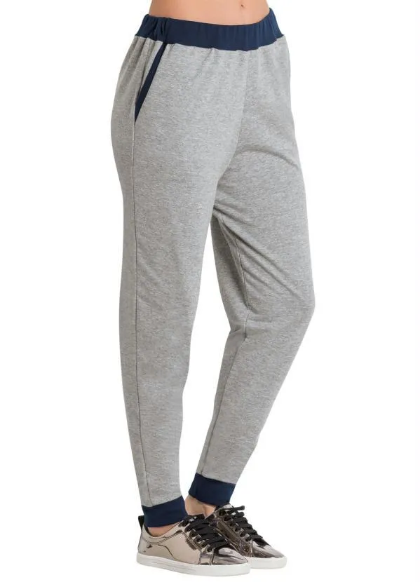 Moda Pop - Calça Jogging Mescla e Marinho Bolsos Funcionais 5