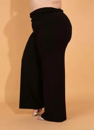 bonprix - Calça Pantalona Preta - BONPRIX