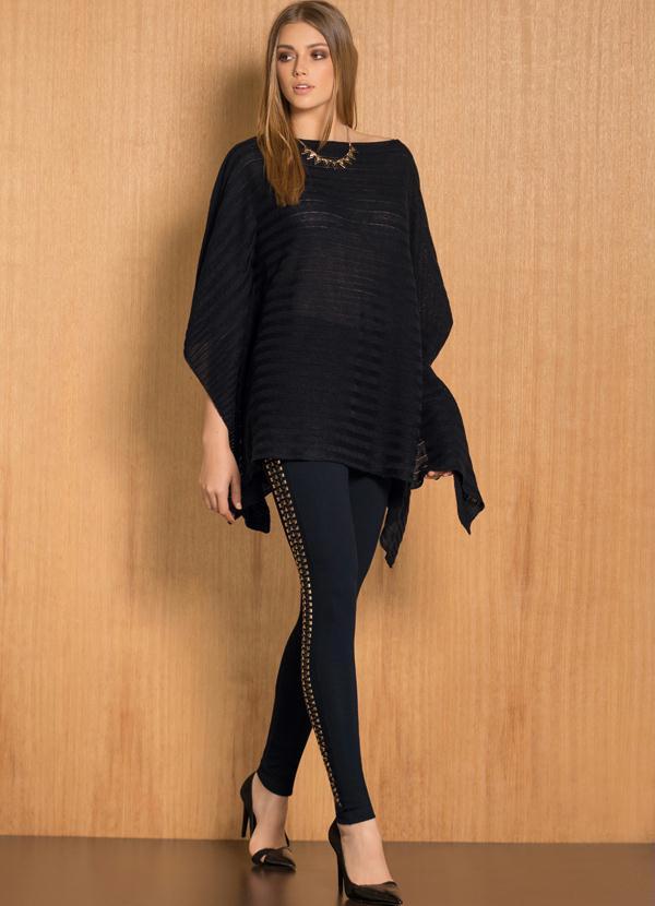 Quintess - Calça Legging Preta e Dourada com Tachas 5