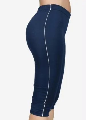 Moda Pop - Calça Corsário em Helanca Azul Marinho - MODA POP