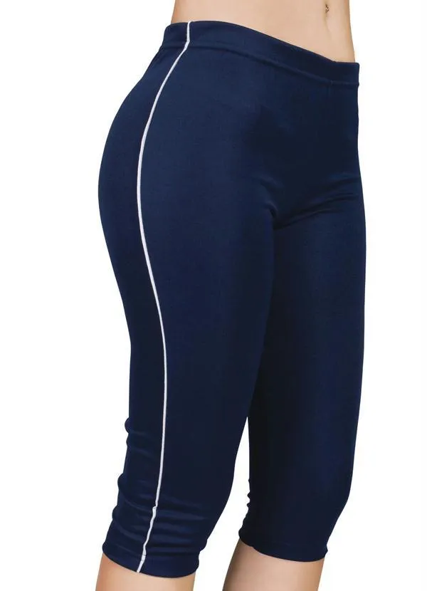 Moda Pop - Calça Corsário em Helanca Azul Marinho