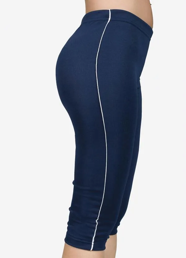 Moda Pop - Calça Corsário em Helanca Azul Marinho 2