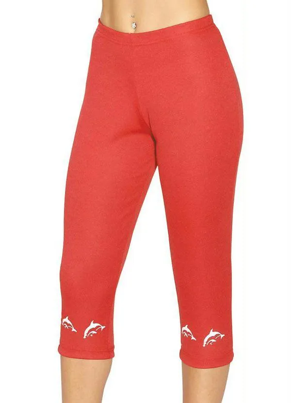 Moda Pop - Calça Corsário Vermelha com Estampa