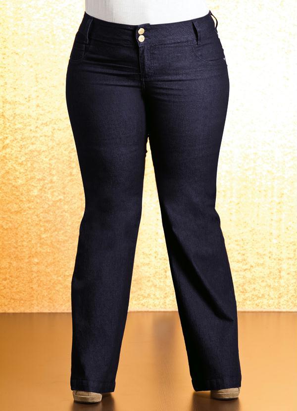 Quintess - Calça Flare Plus Size Jeans 4