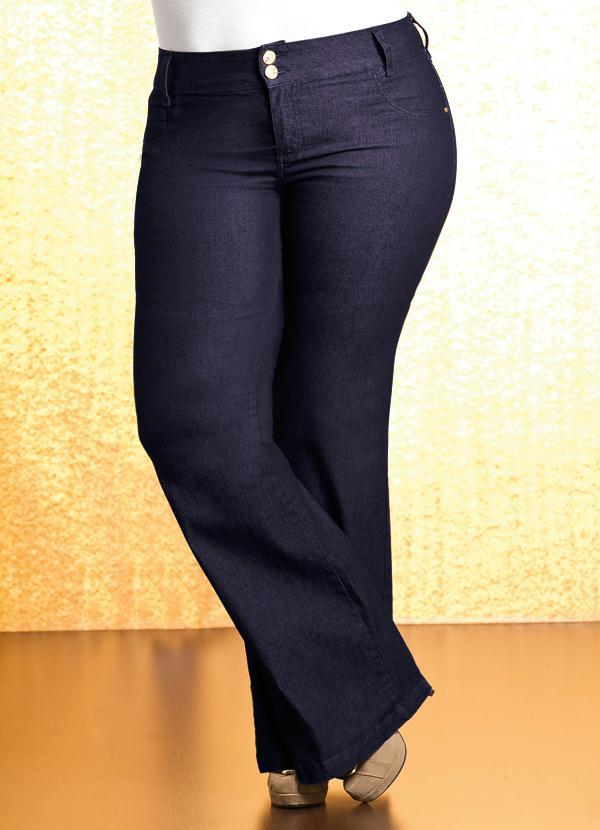 Quintess - Calça Flare Plus Size Jeans 5