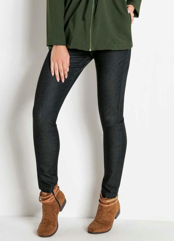 Outlet - Calça Jeans Escuro Cintura Alta 3