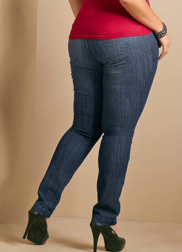 Quintess - Calça Jeans Skinny Plus Size Azul 2