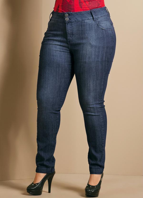 Quintess - Calça Jeans Skinny Plus Size Azul 5