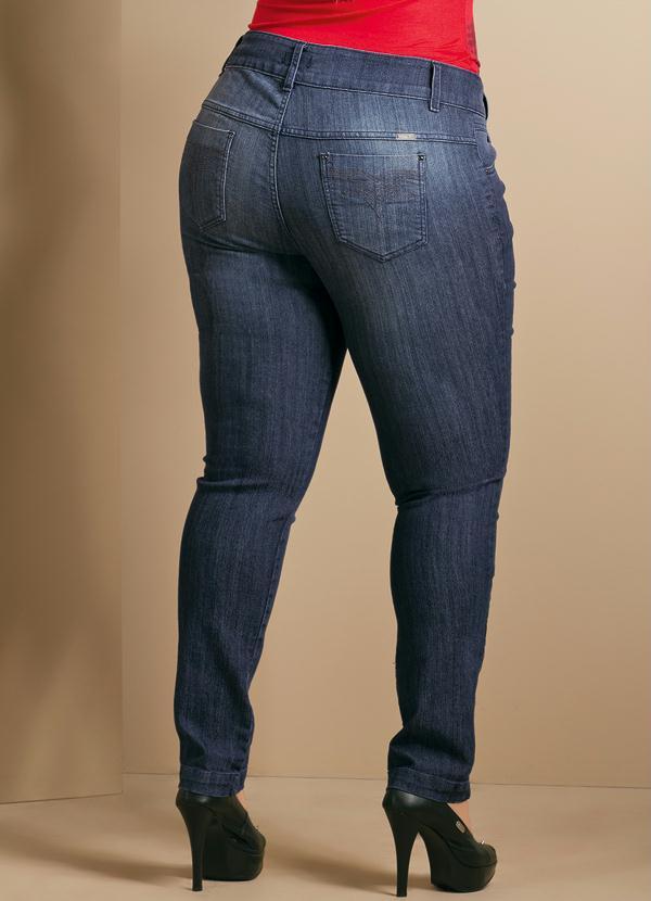 Quintess - Calça Jeans Skinny Plus Size Azul 6
