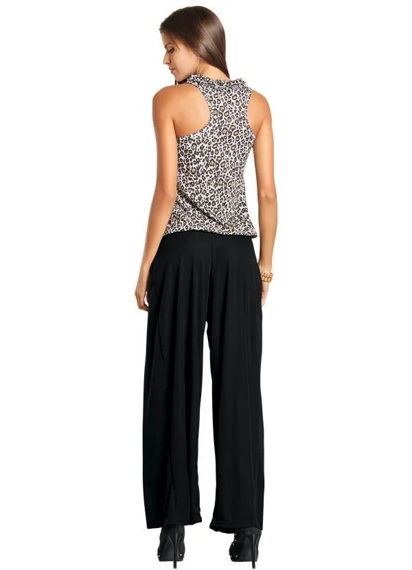 Moda Pop - Calça Preta Pantalona 7