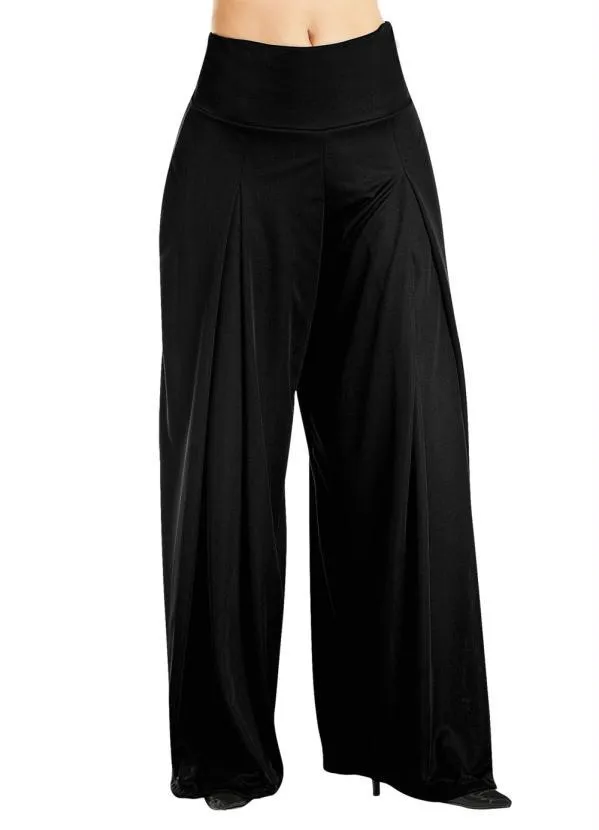 Moda Pop - Calça Preta Pantalona 8