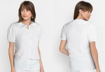 Blusa Branca em Jeans Leve