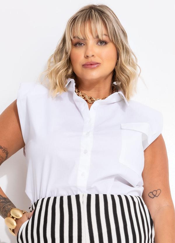 Quintess - Blusa Branca em Tricoline 8