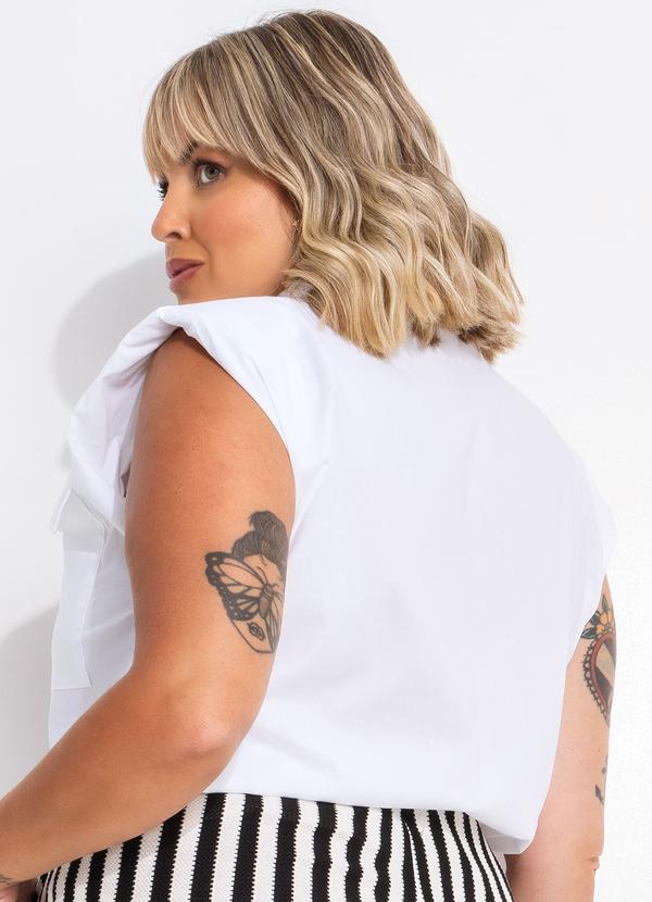Quintess - Blusa Branca em Tricoline 9
