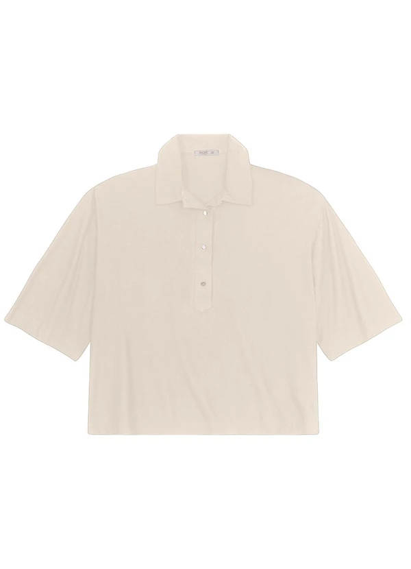 Secret Glam - Blusa Manga Curta Plus Size Bege 1