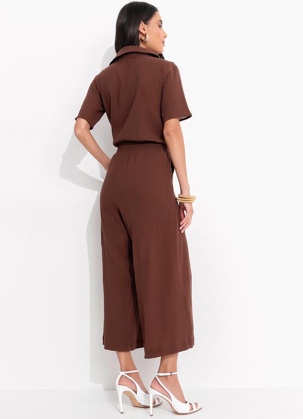 Quintess - Blusa Marrom em Gaze de Algodão 4