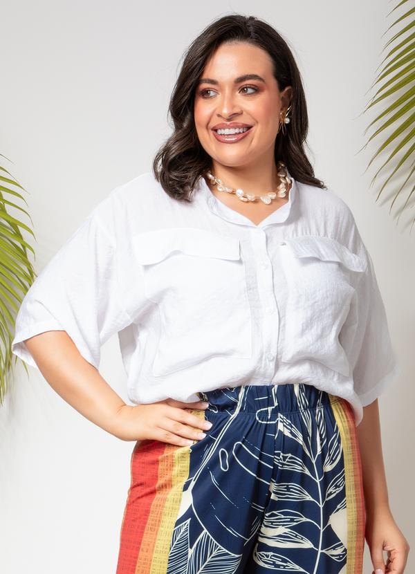 Quintess - Blusa Off White em Tecido de Viscose 7