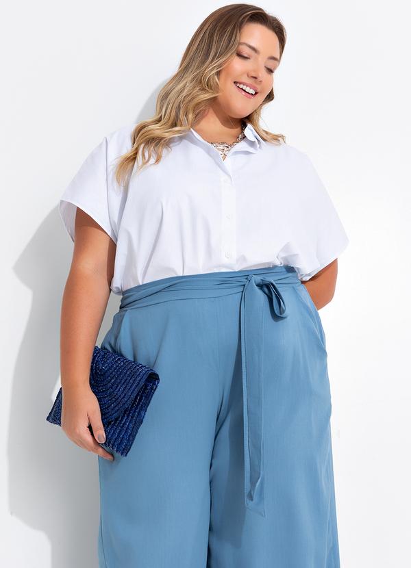 Quintess - Blusa Off White em Tricoline 16