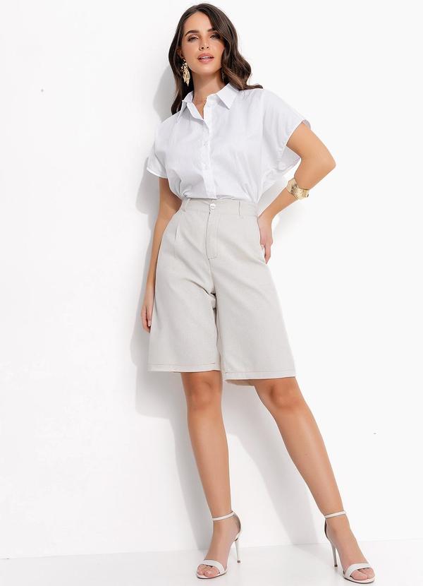 Quintess - Blusa Off White em Tricoline 3