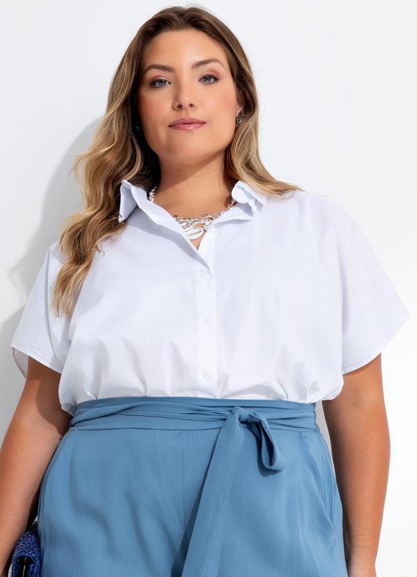 Quintess - Blusa Off White em Tricoline 10