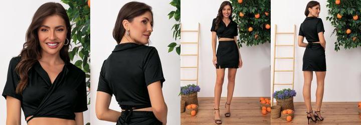 Blusa Preto em Malha