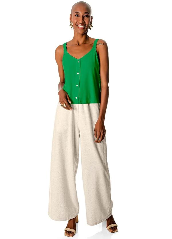 Rovitex - Blusa sem Manga Decote V Feminina Verde 3