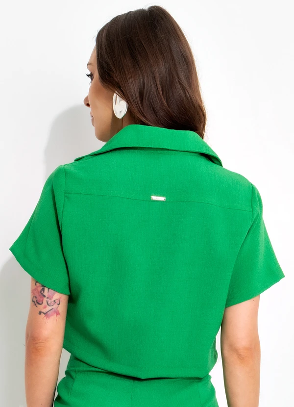 Bimini - Blusa Verde em Alfaiataria 2