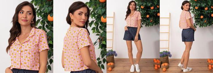 Blusa Vichy Ctrico em Malha