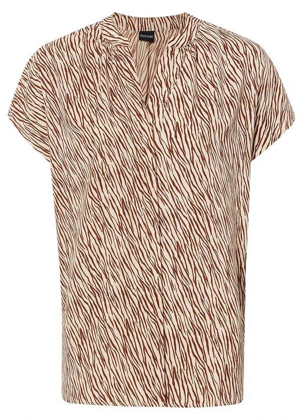 bonprix - Blusa Zebra Marrom em Microfibra 7