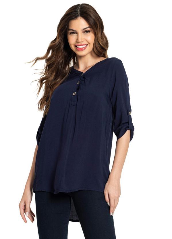 Endless - Camisa Alongada Feminina Azul