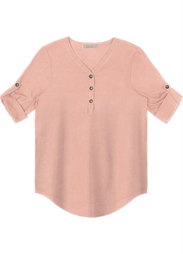 Endless - Camisa Alongada Feminina Rosa