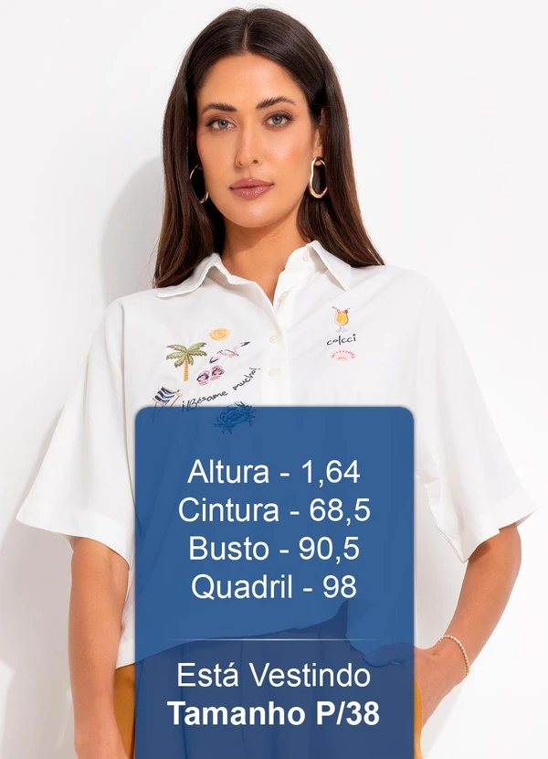 Colcci - Camisa Bordada Off White 5