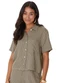 Malwee - Camisa Box Listrada com Lurex Marrom - variação: Marrom