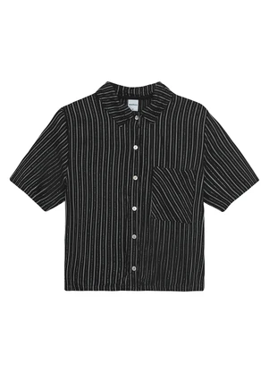 Malwee - Camisa Box Listrada com Lurex Preto - MALWEE