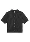 Malwee - Camisa Box Listrada com Lurex Marrom - variação: Preto