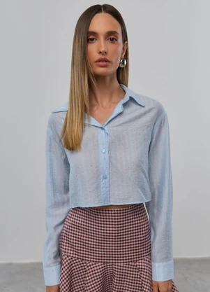 Carlota Costa - Camisa Brilho Azul - CARLOTA COSTA