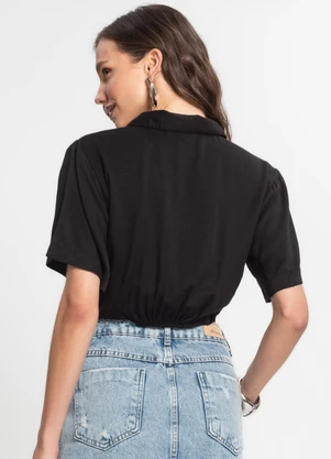 Endless - Camisa Cropped Feminina Preto - ENDLESS