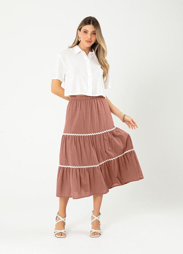 Cativa - Camisa Cropped Gola Polo em Algodão Off White 4